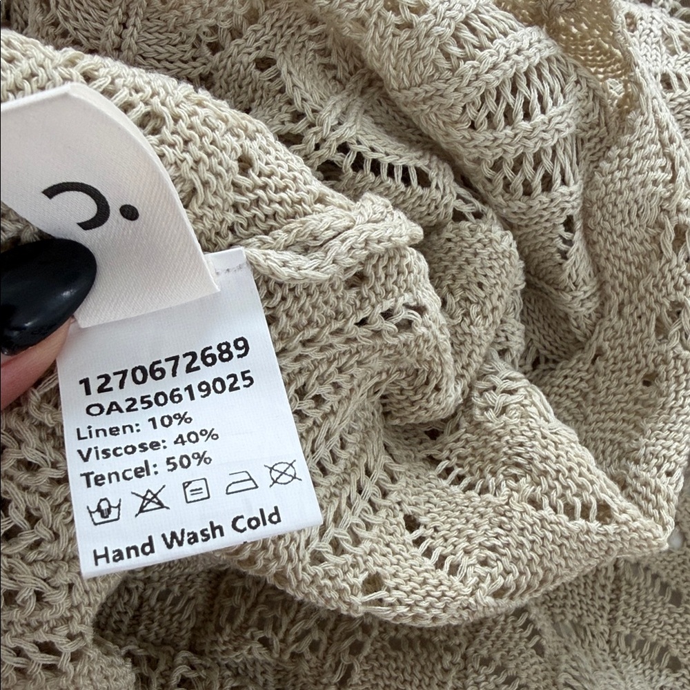 NWT COMMENSE Crochet Knit Set Linen Blend Festival Size Medium - Picture 6 of 8